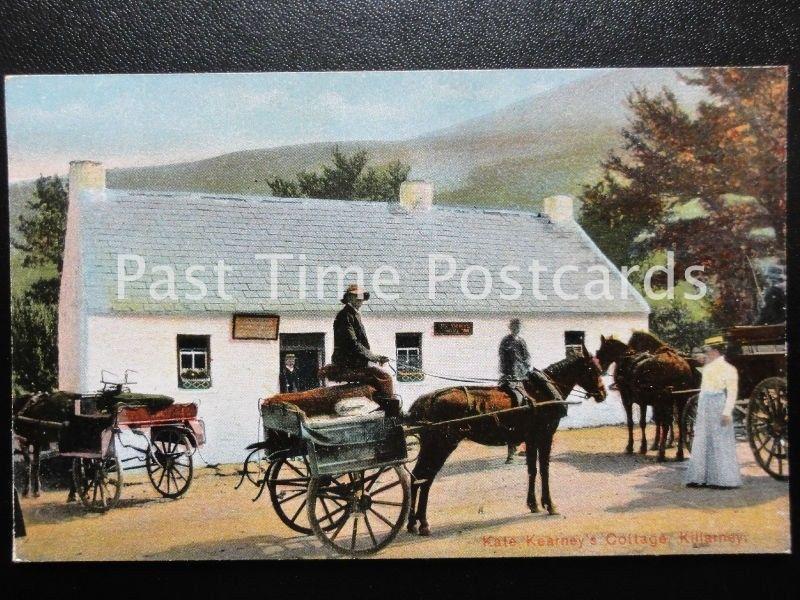 c1910 - Kate Kearney's Cottage, Killarney - showing pony and trap