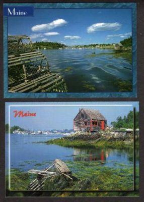 ME Lot 2 Mackerel Cove Bailey Island MAINE Postcards PC