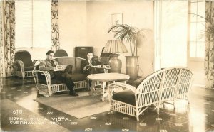 Postcard RPPC Photo Mexico Cuernavaca Hotel Chula Vista Interior 22-1353