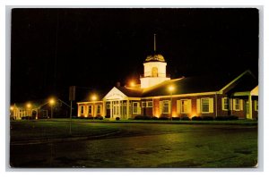 Town Hall Night View Vestal New York NY UNP Chrome Postcard K18