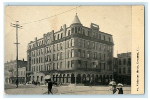 c1910 St. Nicholas Hotel Decatur Illinois IL Unposted Antique Postcard 