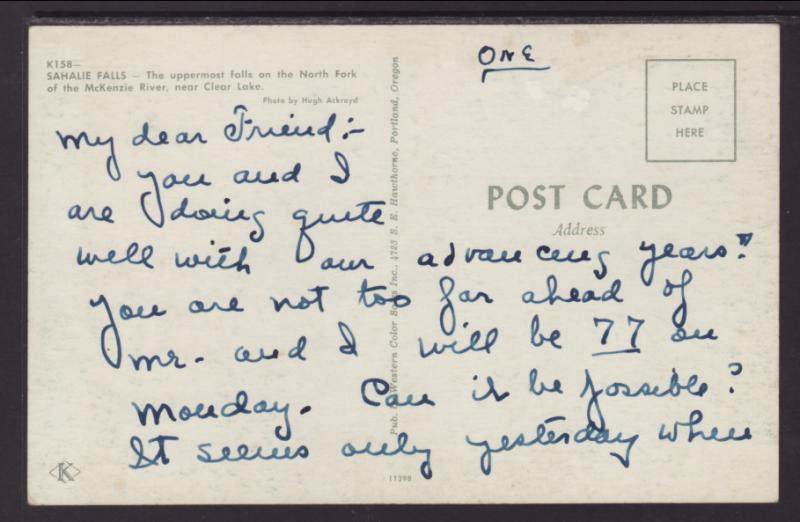 Sahalie Falls,Near Clear Lake,OR BIN