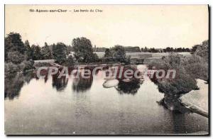 Postcard Old St Aignan The edges of the Cher