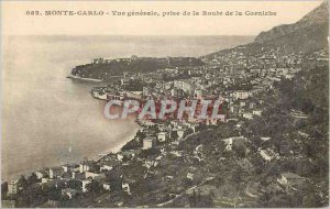 Old Postcard MONTE CARLO - View g�n�rale taking the Route de la Corniche
