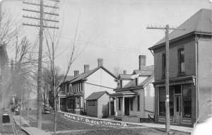 F94/ Burgettstown Pennsylvania RPPC Postcard 1911 Main St Store Homes