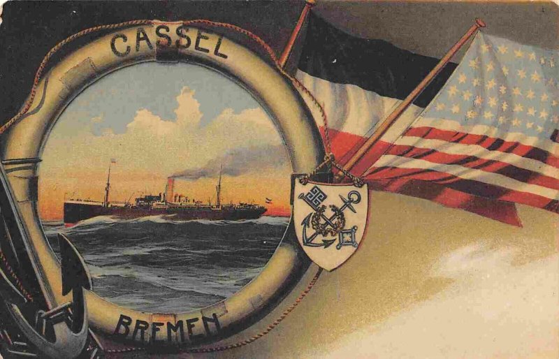 Cassel Bremen Ocean Liner Steamer Germany 1905c postcard