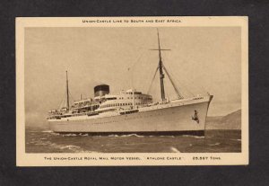 South Africa Steamer Steamship Athlone Union Castle Line Royal Mail Postcard