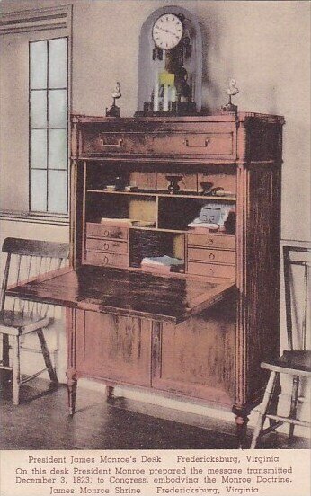 President James Monroe's Desk Fredericksburg Virginia Albertype