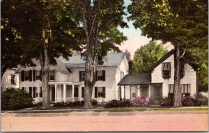 Hand Colored Postcard Dorset Inn Annex and Cottage in Dorset, Vermont