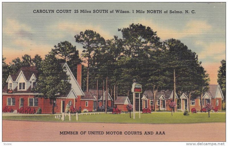 Exterior, The Carolyn Court,  U.S. Hwy 301.,  Selma,  North Carolina,   PU_1946