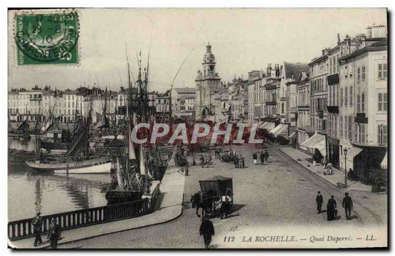 Old Postcard La Rochelle Boat Quai Duperre