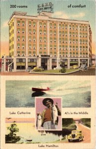 Hotel Como Hot Springs National Park Arkansas Postcard