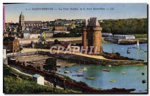 Old Postcard Saint Servan Solidor Tower And The Fort Saint Pere