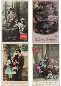 CHILDREN BOYS & GIRLS REAL PHOTO GLAMOR 136 Vintage Postcards Pre-1940 (L5290)