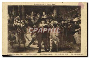 Old Postcard Rembrandt van Rijn From Nachtwacht