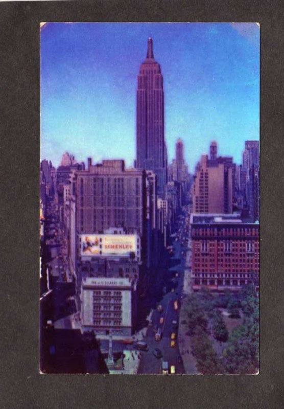 NY Skyline Manhattan Empire State Building Bldg New York City NYC Postcard