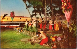 Postcard Hawaii Kailua - Kona Inn -  entertainment at sunset