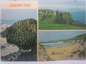 Vintage Multiview Postcard Causeway Coast Co Antrim Castle Portrush Bay 1970s