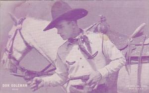 Vintage Cowboy Arcade Card Don Coleman