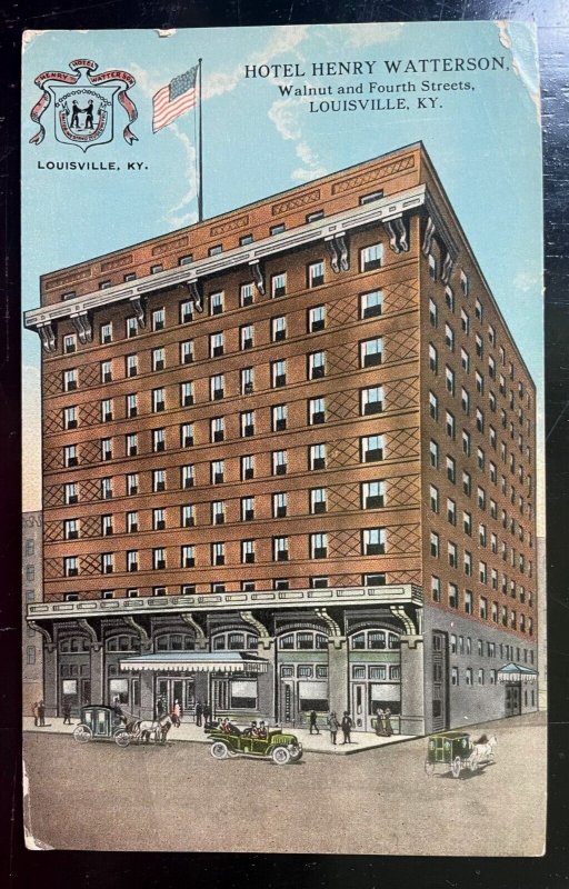 Vintage Postcard 1911 Hotel Henry Watterson, Walnut & 4th Sts Louisville KY