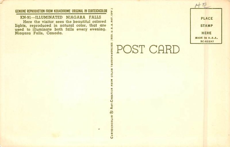 Niagara Falls Niagara Falls, New York NY Postcards