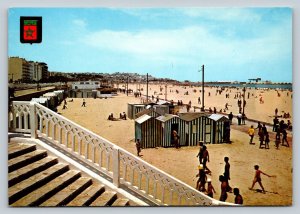 People Enjoying the Beach of TANGIER Morocco 4x6 Vintage Postcard 0431
