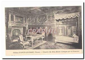 Chateau d & # 39Ancy Franc Old Postcard House of Arts decorated in frescoes b...