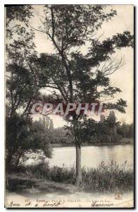 Old Postcard Lyon's Tete d'Or Park A Corner of the Lake