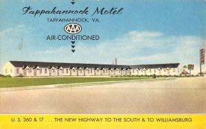 Tappahannock Virginia Motel Street View Antique Postcard K44274