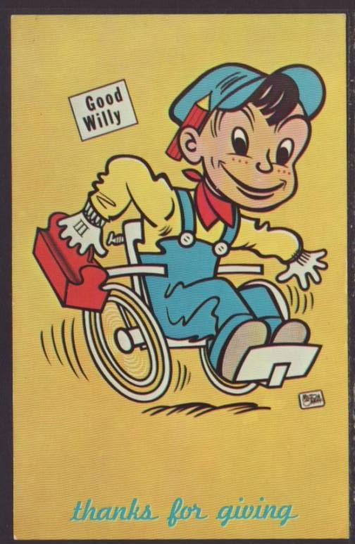 Good Willy,Goodwill Mascot,Advertising Postcard 