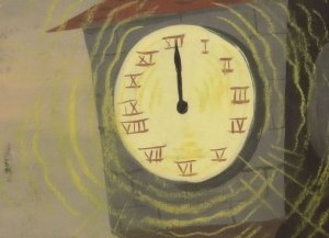 Cinderella Clock Strikes Midnight Storyboard Film Painting Postcard