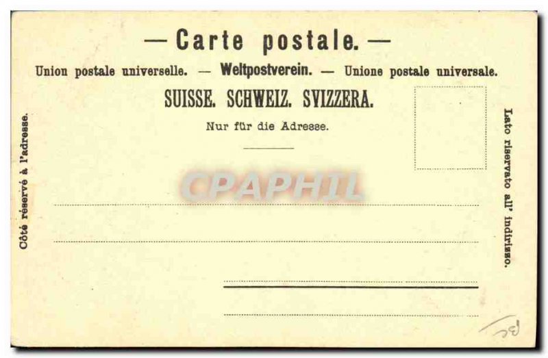 Old Postcard Stamps Switzerland