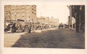 J55/ Baltimore Maryland RPPC Postcard Spangled Banner Parade Fire Trucks 166