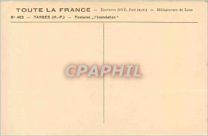Old Postcard Tarbes HP Fontaine Flood