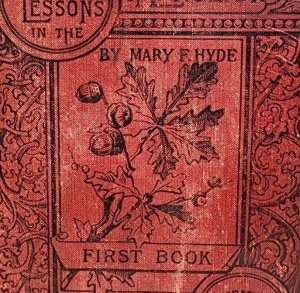 1880 Practical Lessons In English Victorian Book Cover Craft Supply 7.25 x 5