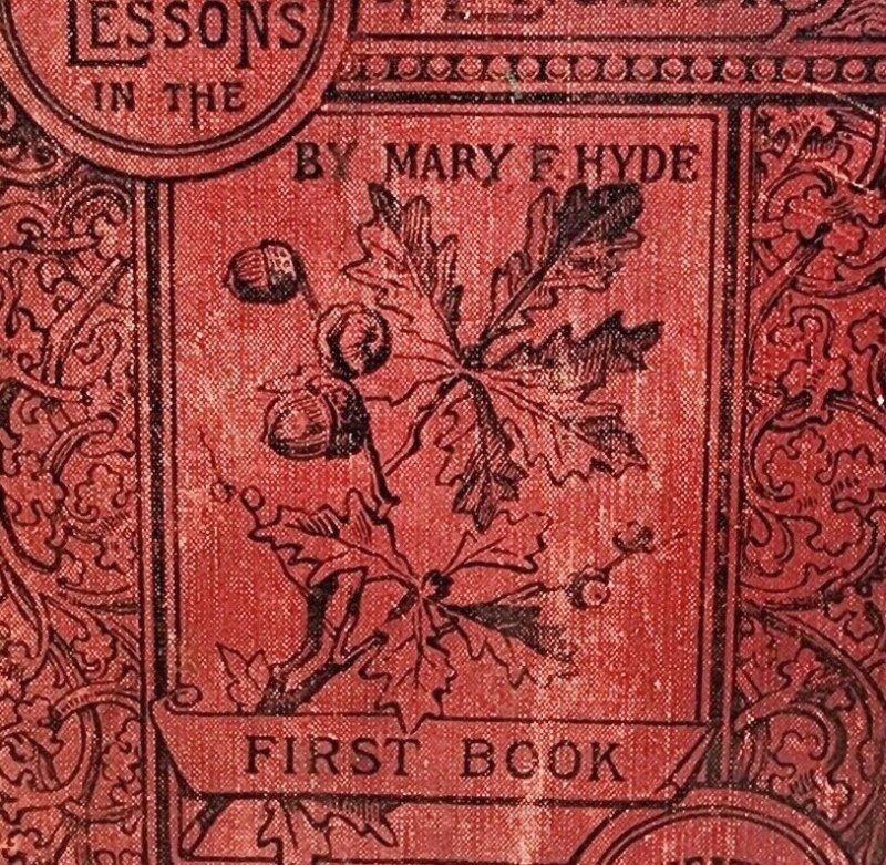 1880 Practical Lessons In English Victorian Book Cover Craft Supply 7.25 x 5 