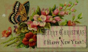 American S.S Union Christmas & New Year's Cards Holiday Books Butterfly F86