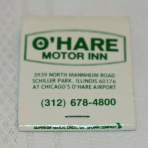 O'Hare Motor Inn Schiller Park Illinois 20 Strike Matchbook