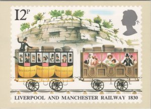 Postal Stamp Postcard-Liverpool & Manchester Railway, First Day of Issue RR17149