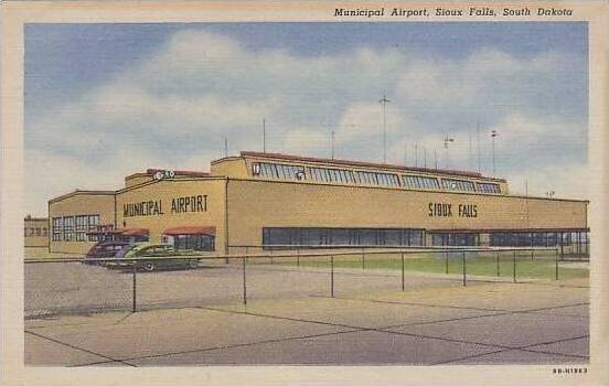 South Dakota Sioux Falls Municipal Airport Curteich