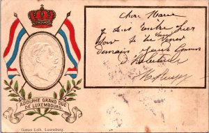 Adolphe Grand Duc De Luxembourg Embossed Royalty Postcard C021