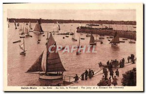 Old Postcard Saint Malo La Jetee Far Viscount Charter