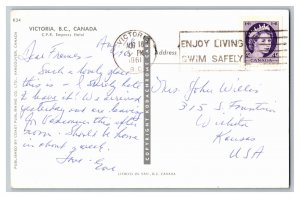 C.P.R. Empress Hotel Victoria B. C. Canada c1961 Postcard
