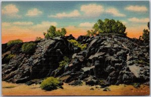 Flagstaff Arizona AZ, Volcanic Lava, Mt. Taylor, San Francisco Peaks, Postcard