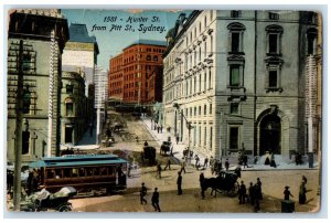 1915 Hunter Street From Pitt St. Sydney NSW Australia Posted Postcard