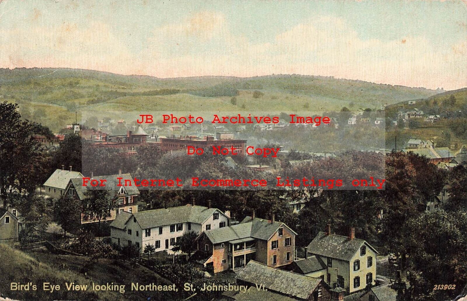 VT, Saint Johnsbury, Vermont, Birds Eye View, Looking NE, Leighton No