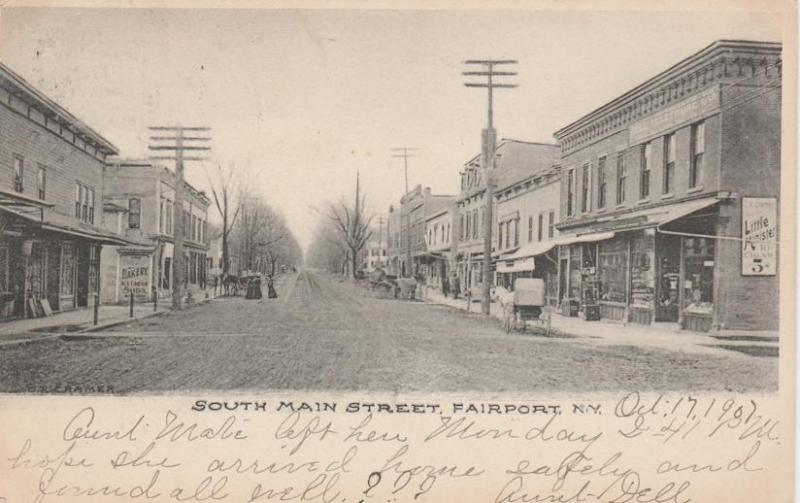 Fairport, Monroe County NY, New York - South Main Street - pm 1907 - UDB