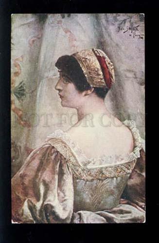 074949 Venetian Woman BELLE by Jan STYKA vintage color PC