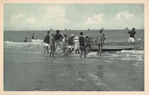 Le Touquet France Paris Beach Children Playing Antique Postcard K92947