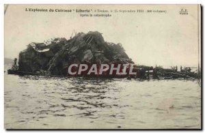 Old Postcard Boat War Catastrophe of Freedom Breastplate After the disaster a...